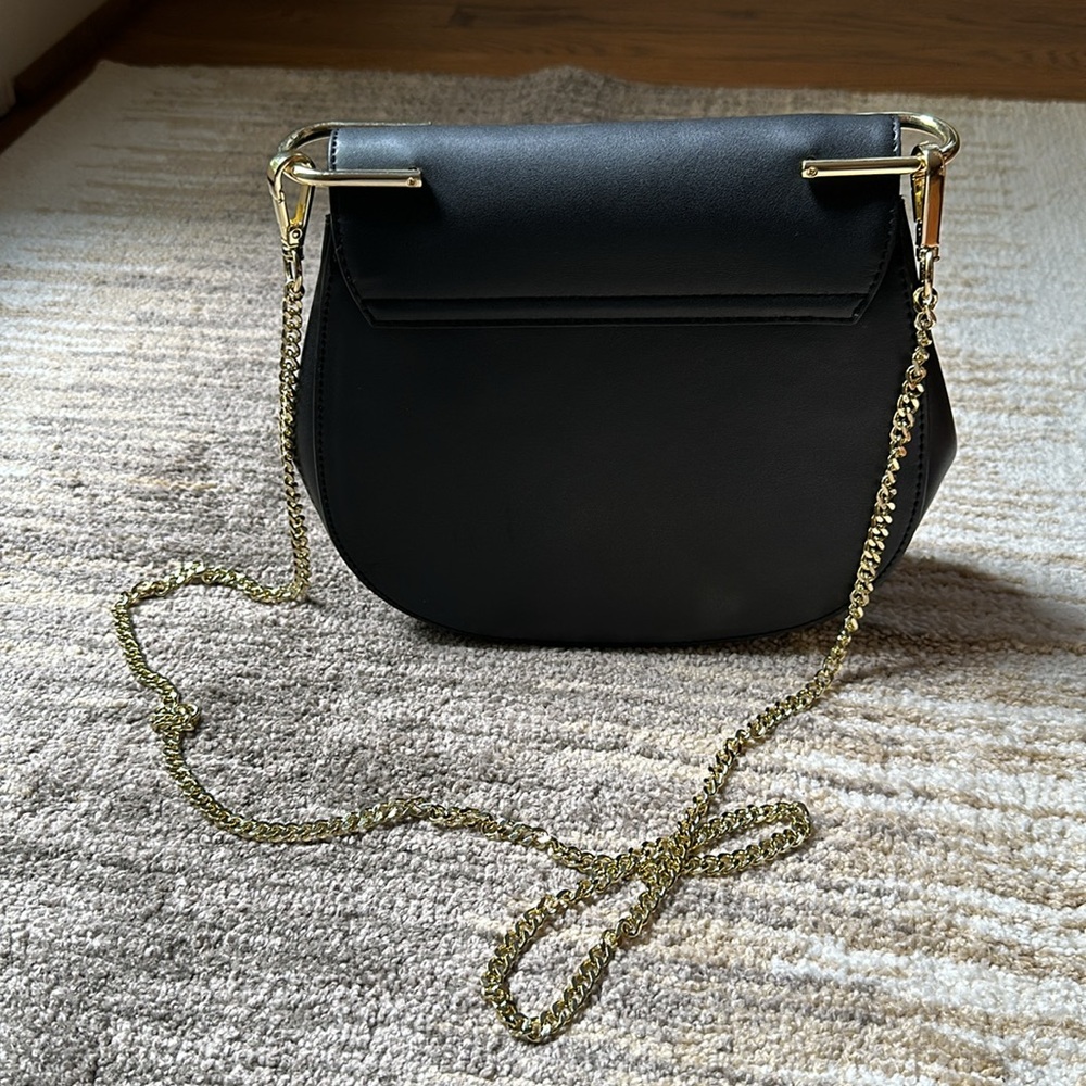 NWOT black leather/suede Handbag - Picture 4 of 5